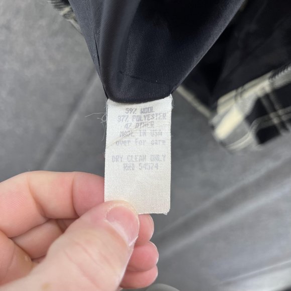 Abercrombie & Fitch Blazer Men Medium White Black Button Jacket Plaid Wool - Picture 12 of 13